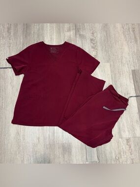 Figs  Scrub Set Burgundy  Casma FW1100  Women’s